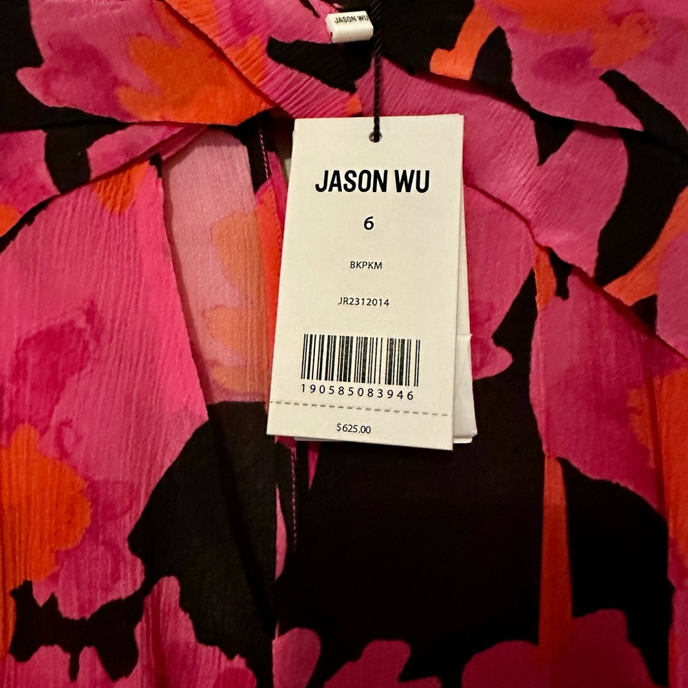 NWT Jason Wu red & pink floral dress - size 6 - Picture 3 of 5